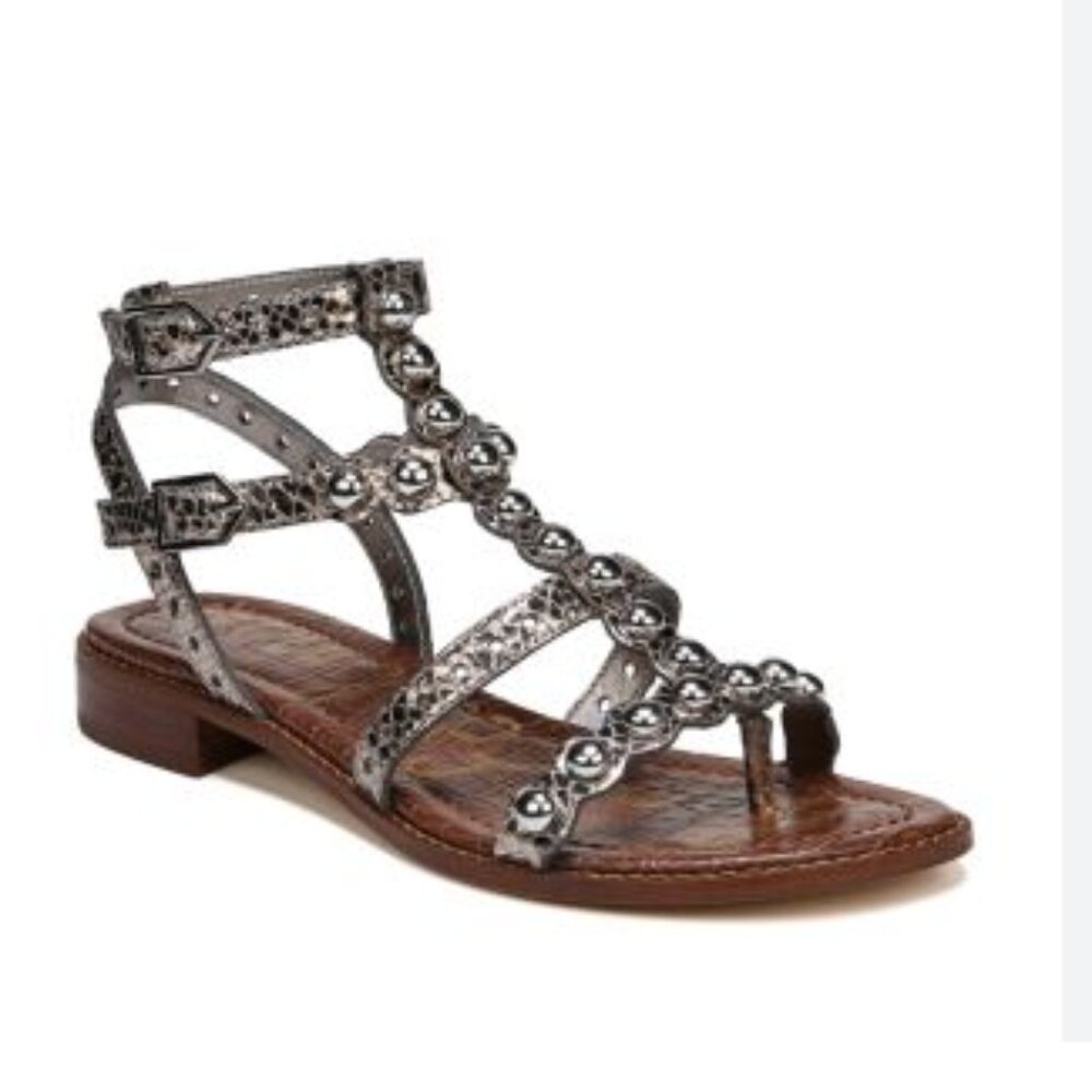 SAM EDELMAN Leather Studded Gladiator Sandals
